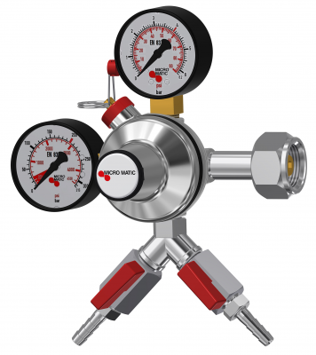Редуктор Micro Matic Premium Plus 0-6/4bar 2 выхода, вентили отсечки в Севастополе